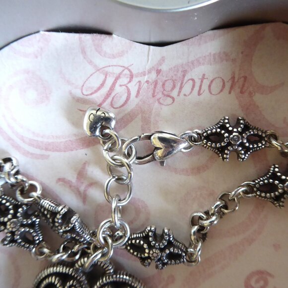 NEW RETIRED BRIGHTON FRENCH KISS FILIGREE BRACELET SILVER J33350 - Picture 5 of 8
